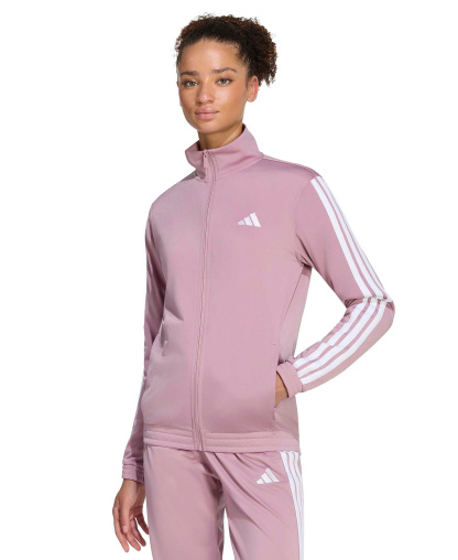 adidas Women's Tricot 3-Stripes Track Jacket - Magic Mauve/white