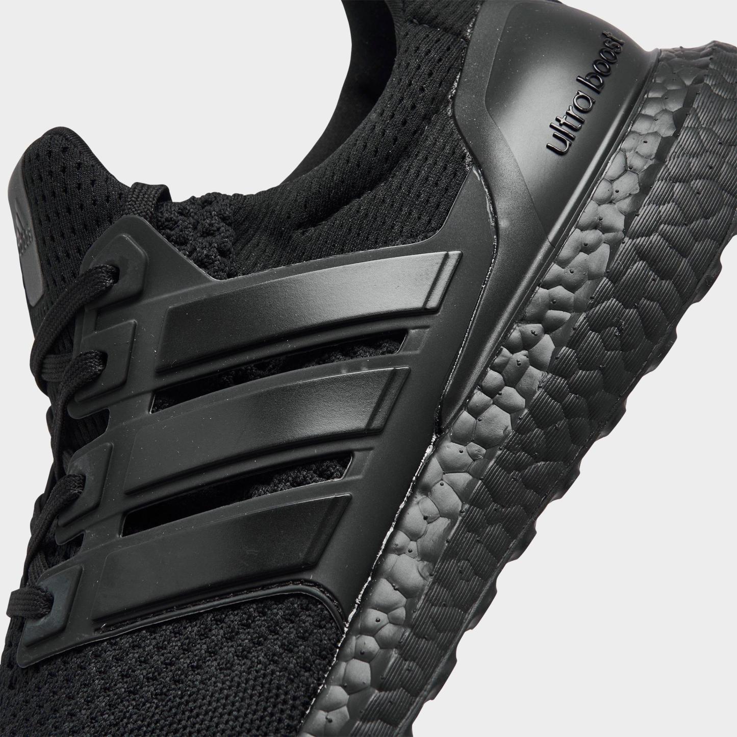 Men's adidas Ultraboost 1.0 Running Shoes - Black/Black/Beam Green - Detail shot