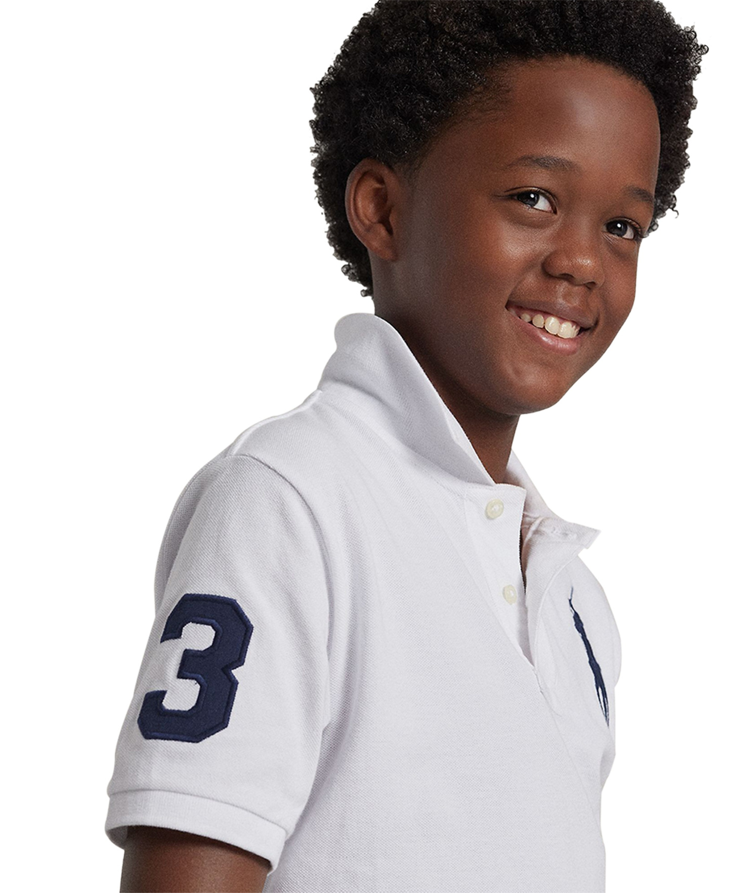 Polo Ralph Lauren Boys' 8-20 Big Pony Cotton Mesh Short-Sleeve Polo Shirt - White