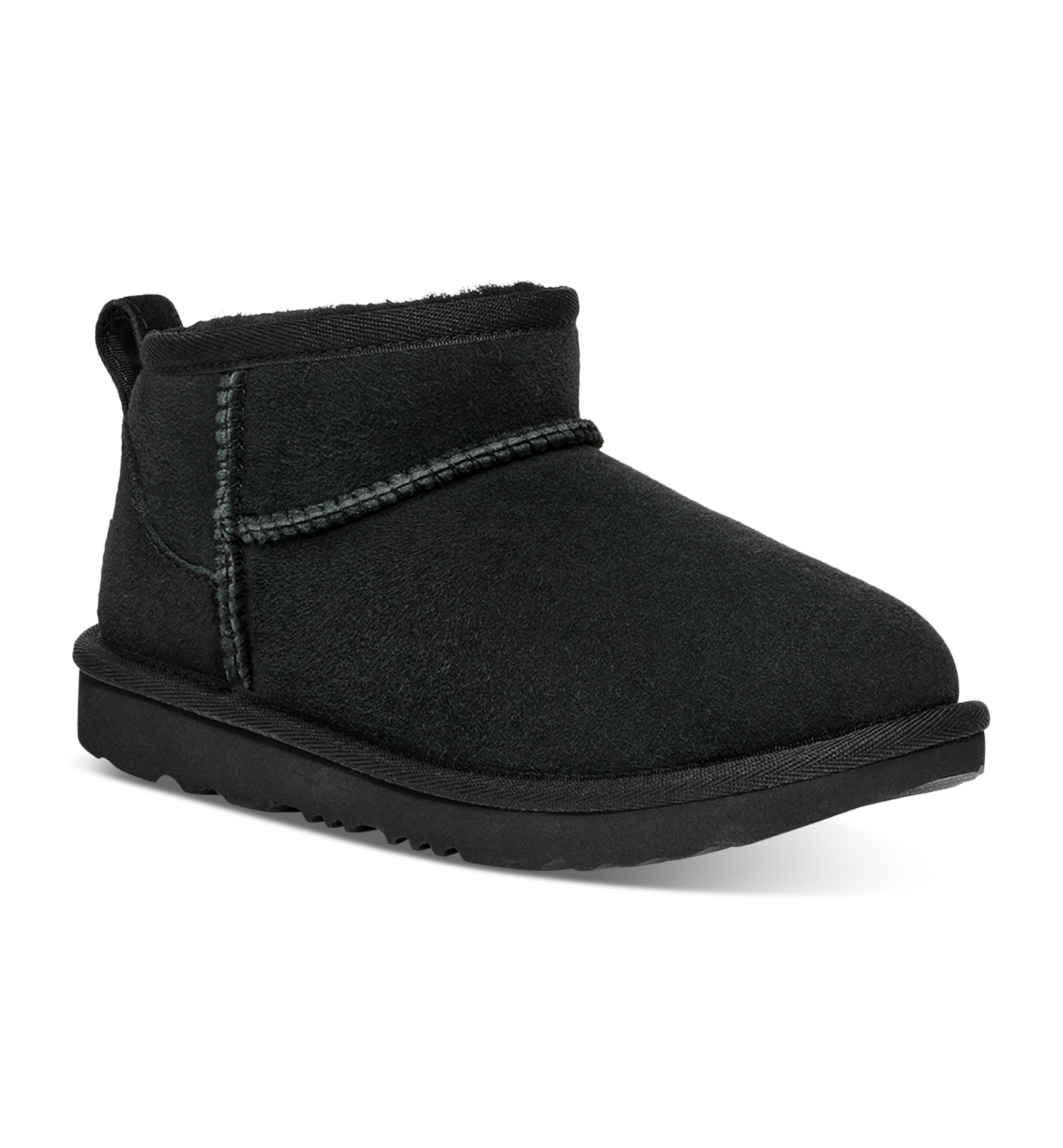 UGG® Kids Classic Ultra Mini Twinface Sheepskin Booties - Black