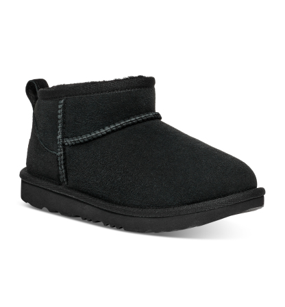 UGG® Kids Classic Ultra Mini Twinface Sheepskin Booties - Black