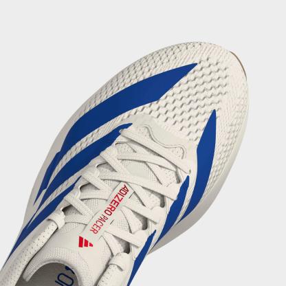Men's adidas Adizero Pacer Running Shoes - Core White/Royal Blue/Pure Ruby - Detail shot