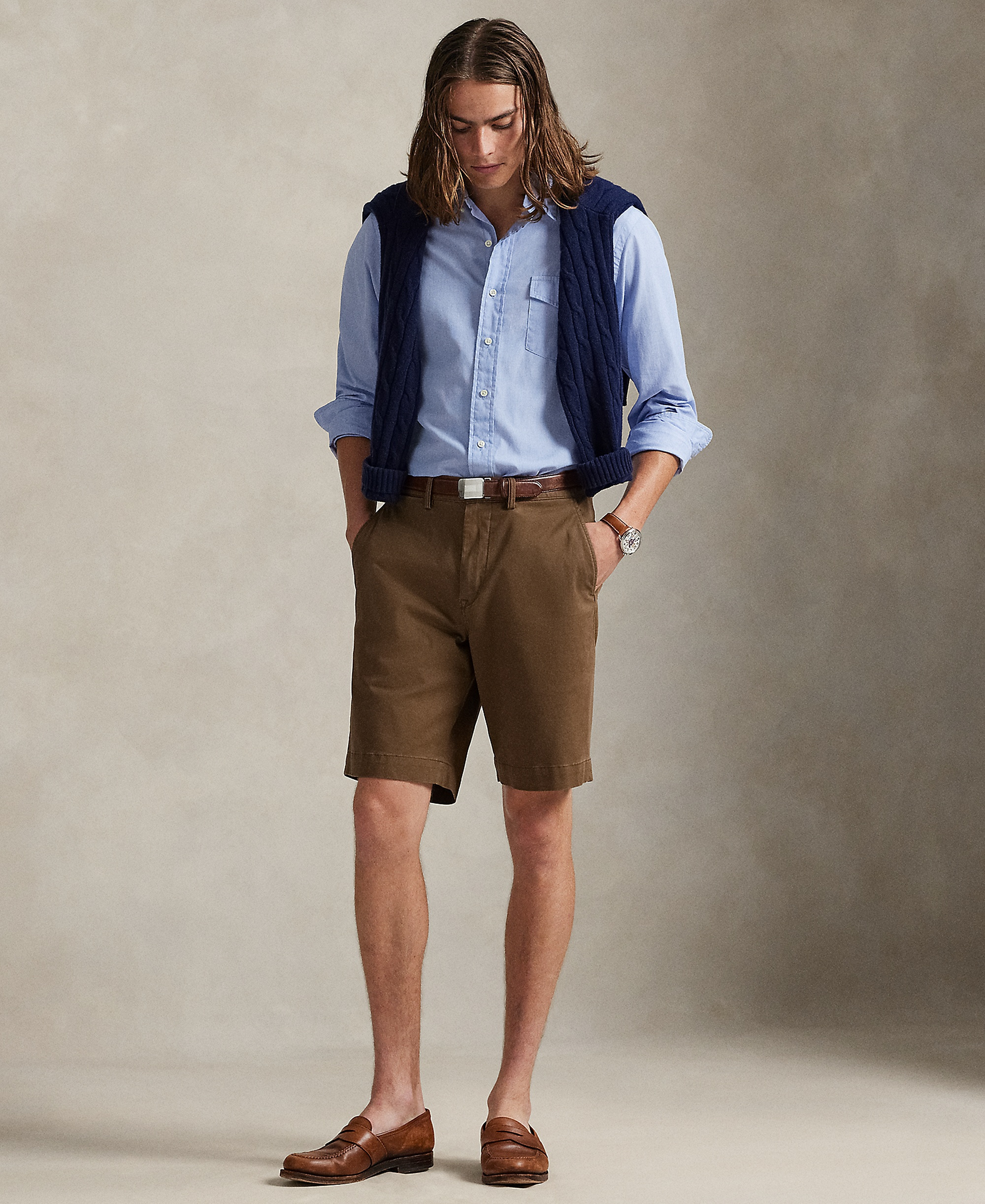 Polo Ralph Lauren Men's Stretch Classic-Fit Chino Shorts, 9" inseam - Chestnut