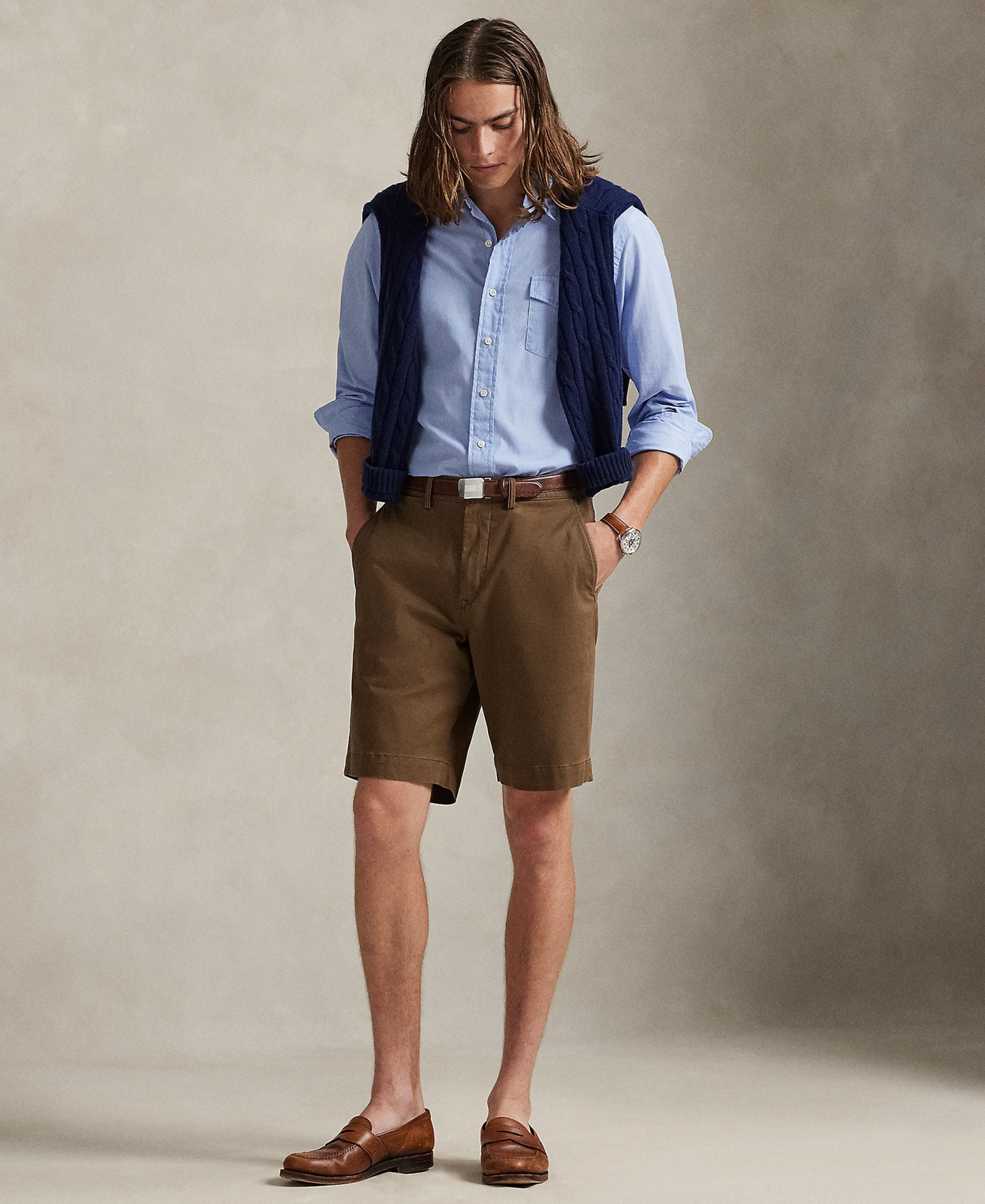 Polo Ralph Lauren Men's Stretch Classic-Fit Chino Shorts, 9" inseam - Chestnut