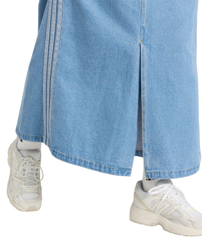 adidas Women's Stadium Washed Denim Loose-Fit Skirt - Crystal Sky