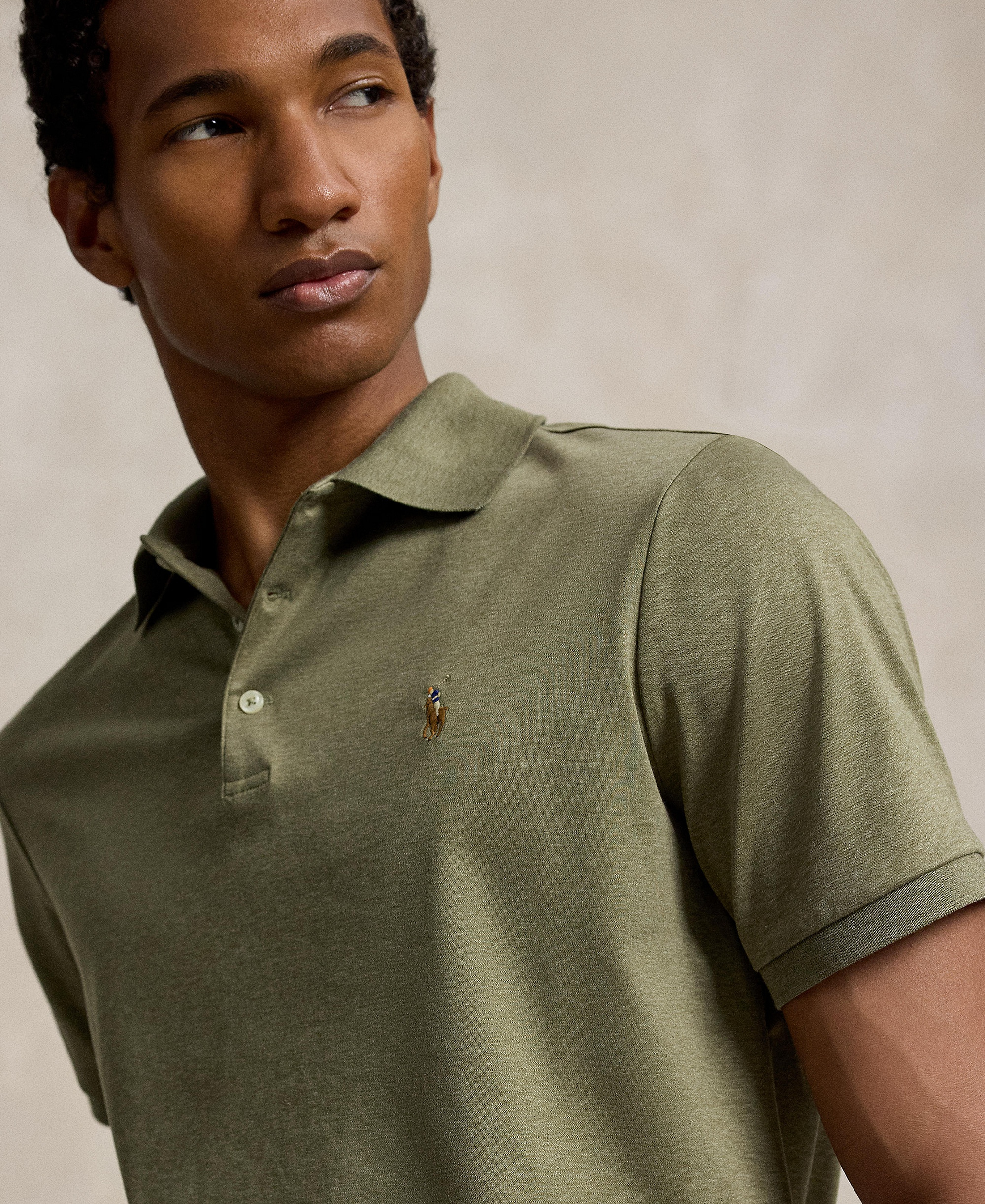Polo Ralph Lauren Men's Classic-Fit Soft Cotton Polo Shirt - Light Green Heather