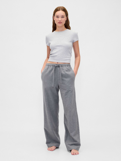 Adult Softest Flannel PJ Pants - Heather grey