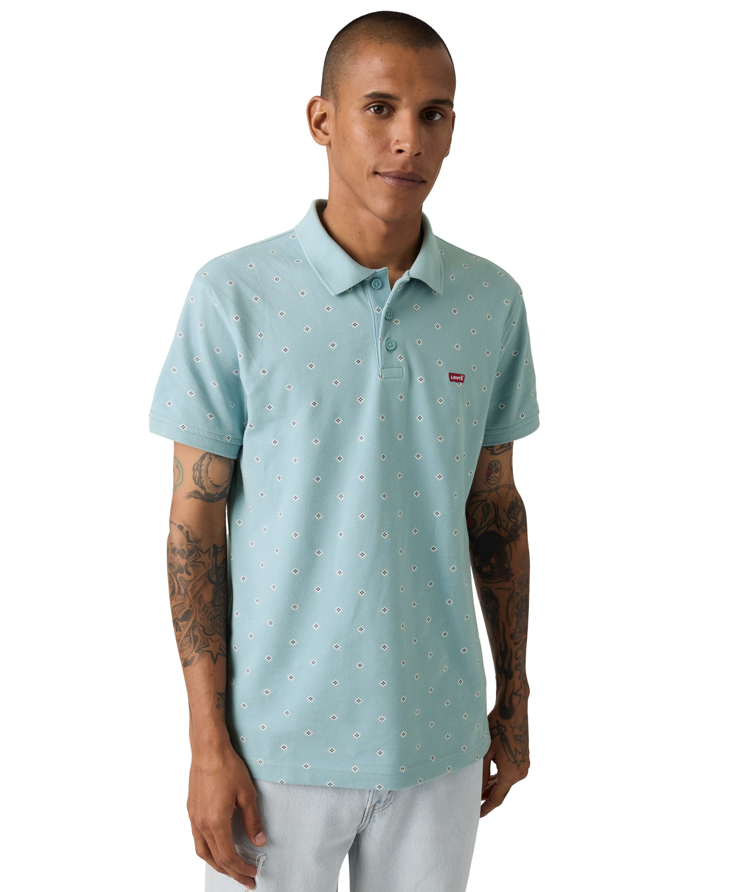 Levi's Men's Housemark Regular-Fit Polo Shirt - Forget Me Not
