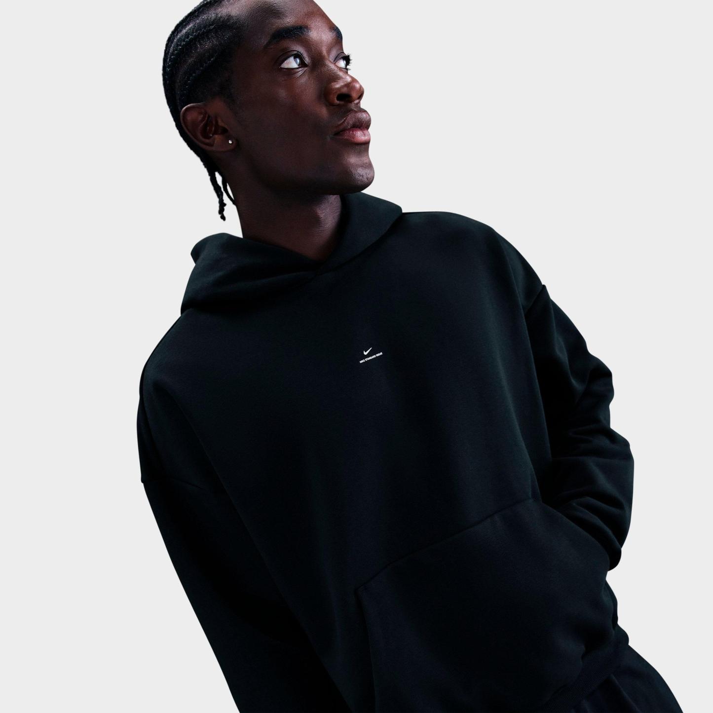 Men's Nithtke Standard Issue Therma-FIT Brushed Basketball Pullover Hoodie - Black/Pale Ivory
