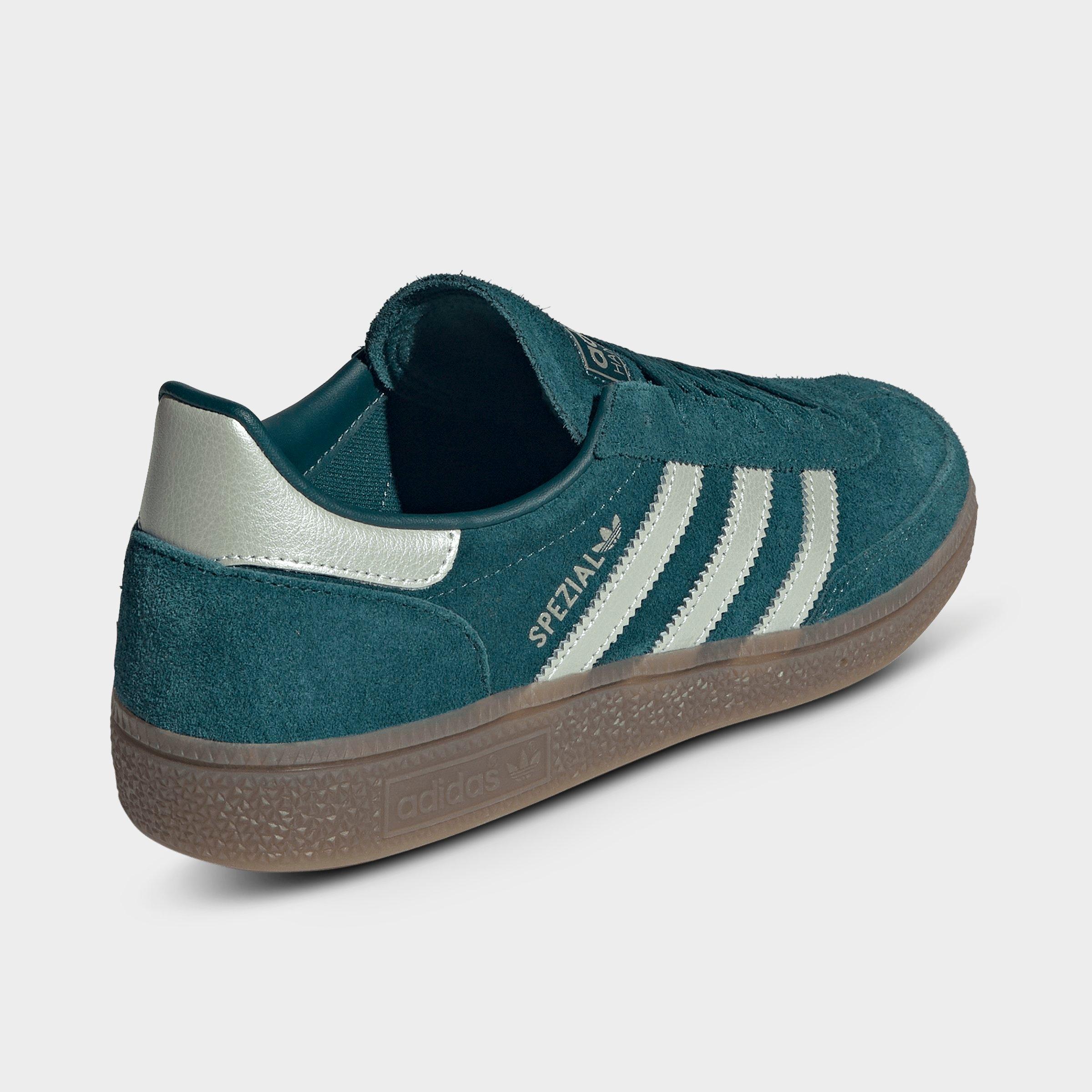 Women's adidas Originals Handball Spezial Casual Shoes - Part 4 - Rich Green/Supplier Colour/Gum - Back view