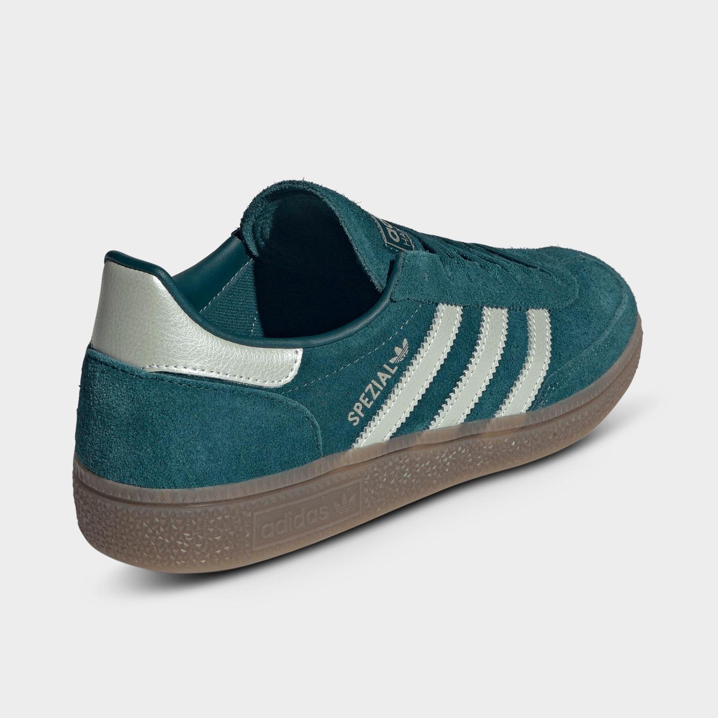 Women's adidas Originals Handball Spezial Casual Shoes - Part 4 - Rich Green/Supplier Colour/Gum - Back view