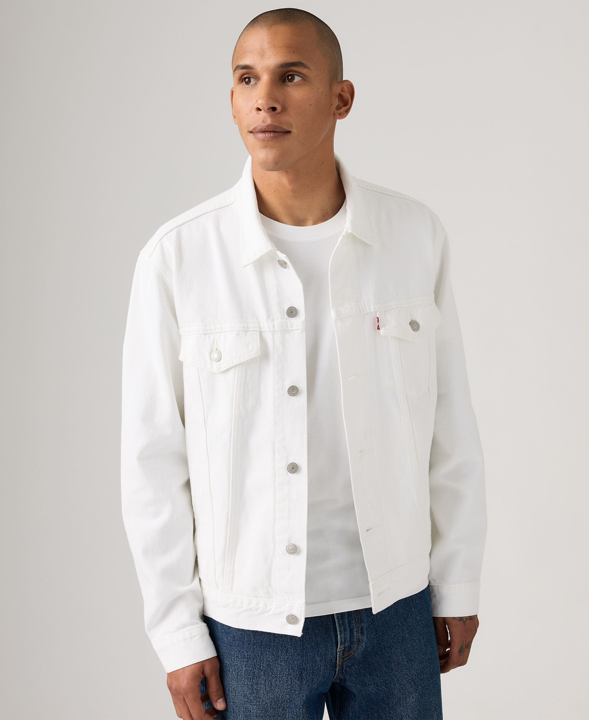 Levi's Men's Regular-Fit Stretch Denim Trucker Jacket - White River Rock