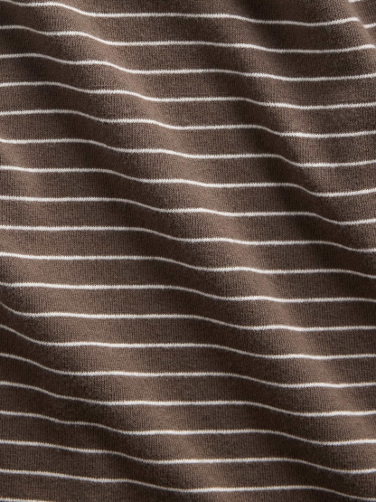 Modern Crewneck T-Shirt - Brown stripe