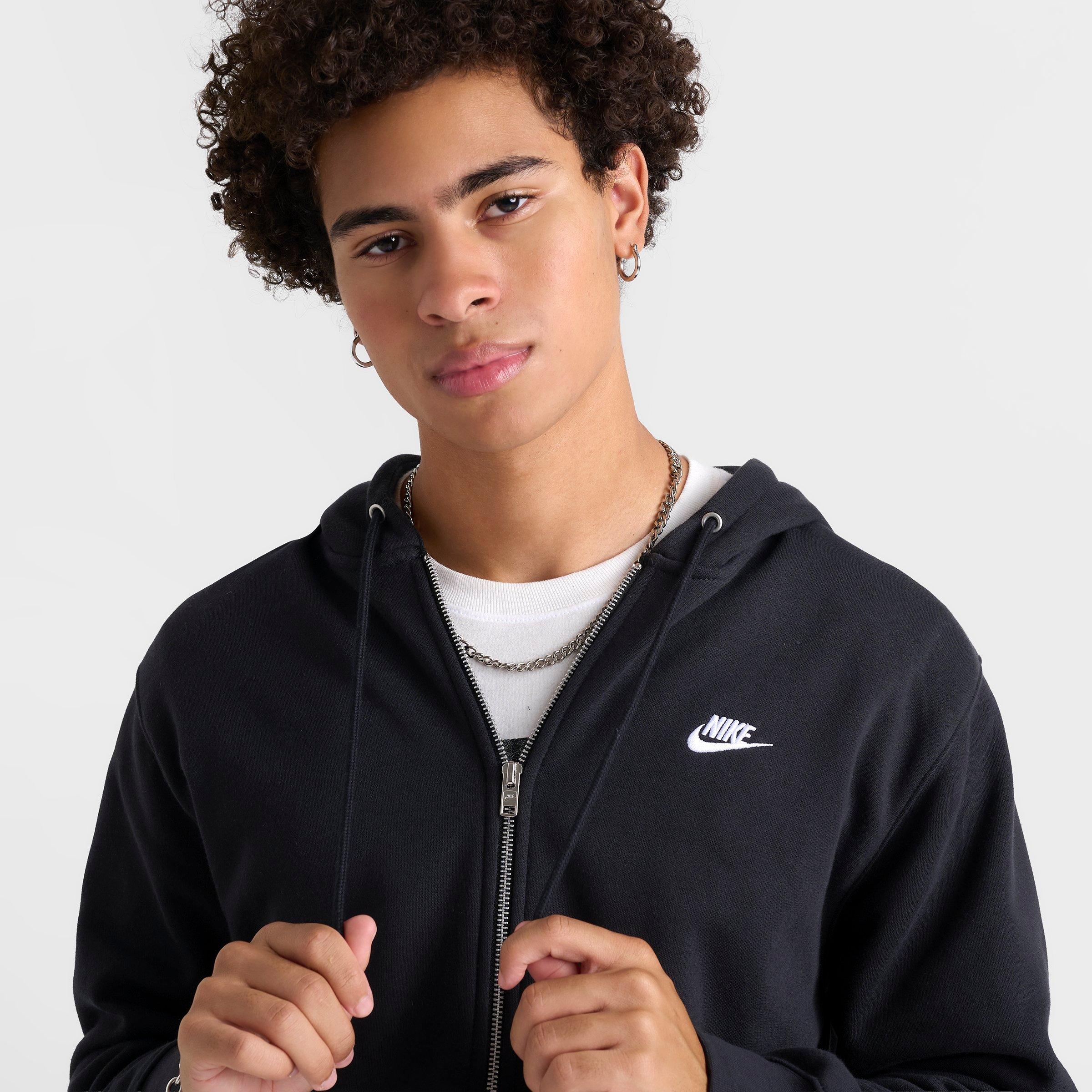 Men's Nithtke Club Fleece Embroidered Premium Full-Zip Hoodie - Part 2 - Black/Black/White
