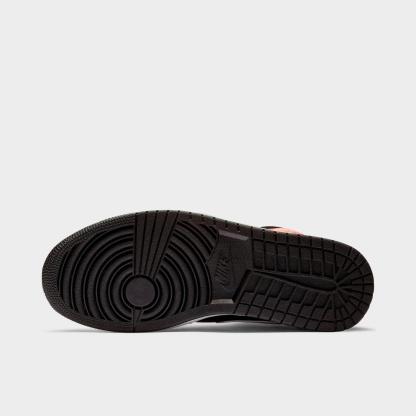Men's Air Jordan Retro 1 Mid Casual Shoes - Black/White/Infrared 23 - view 5