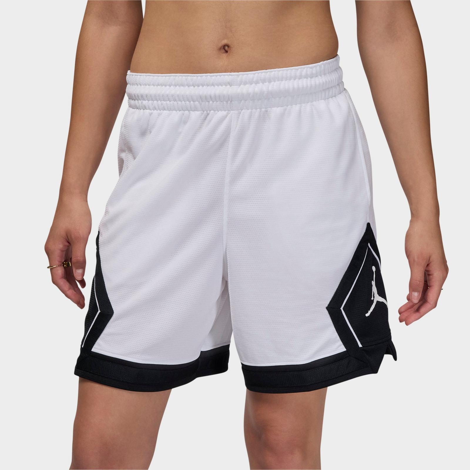 Women's Jordan Sport 4" Diamond Basketball Shorts - White/Black/Black/White - view 3