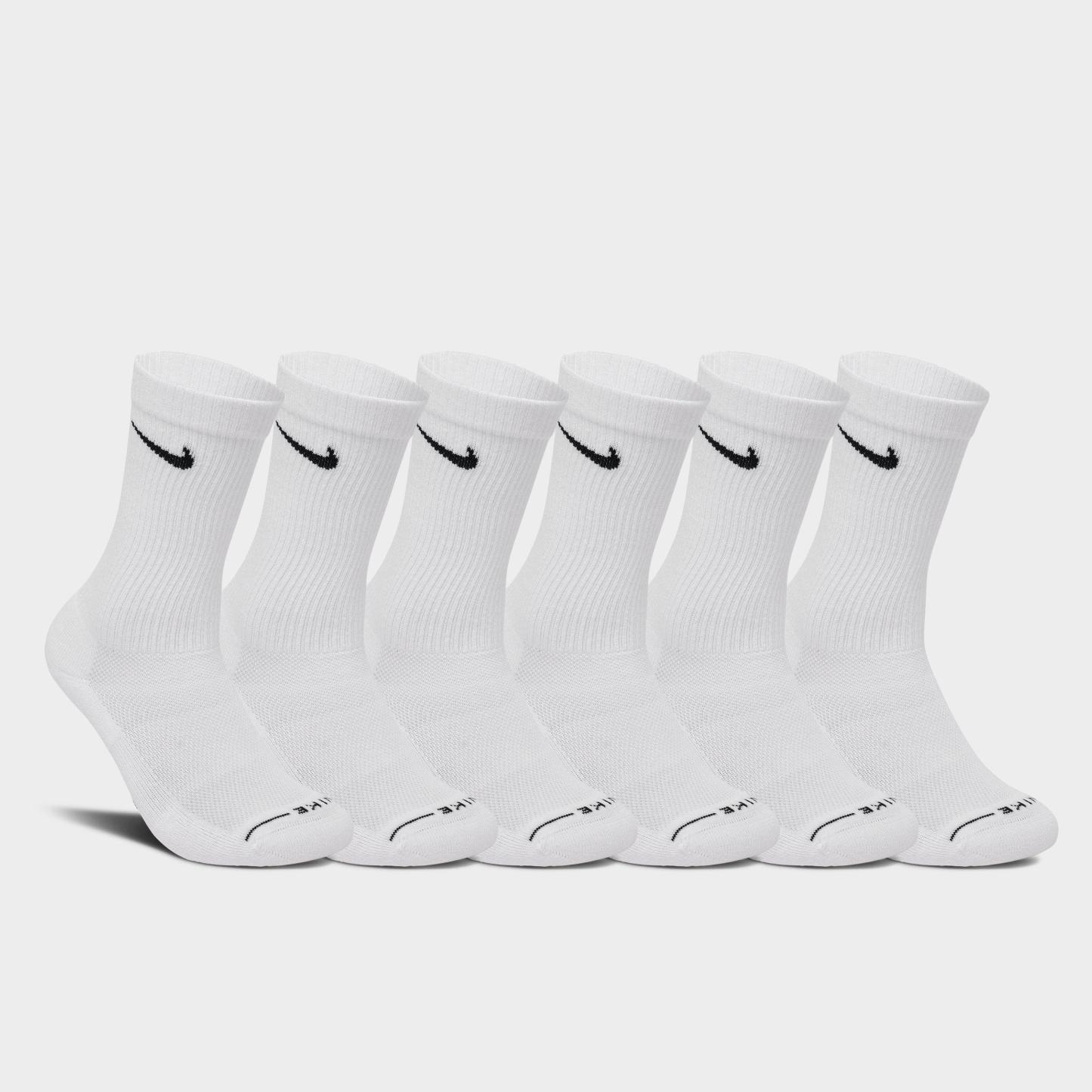 Nithtke Everyday Elevated Crew Socks (6-Pack) - White/Black