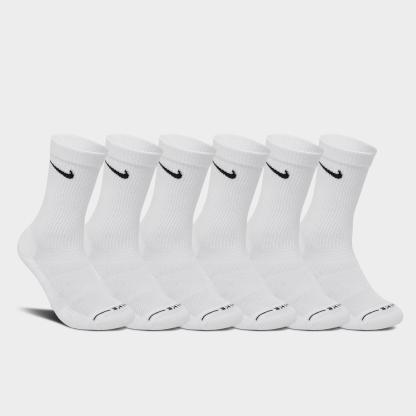 Nithtke Everyday Elevated Crew Socks (6-Pack) - White/Black