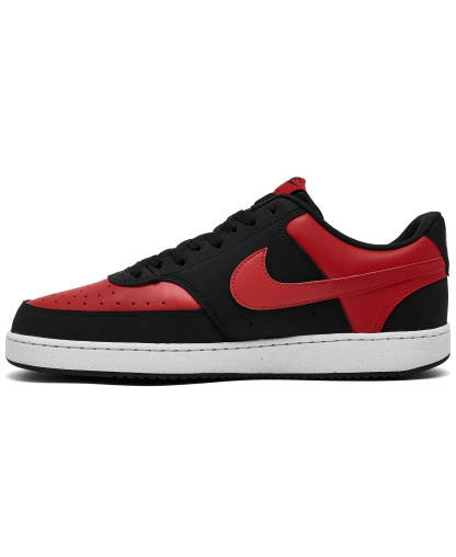 Nike Men's Court Vision Low Casual Sneakers from Finish Line - Black, University Red