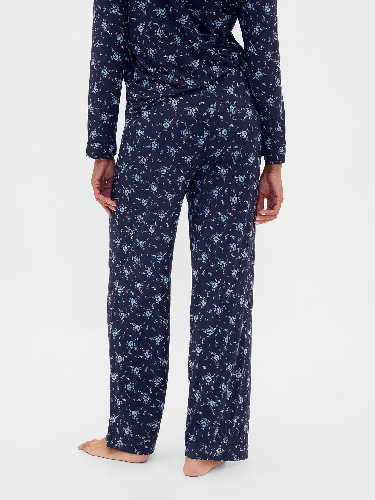 SoftMade Modal PJ Pants - Navy blue floral