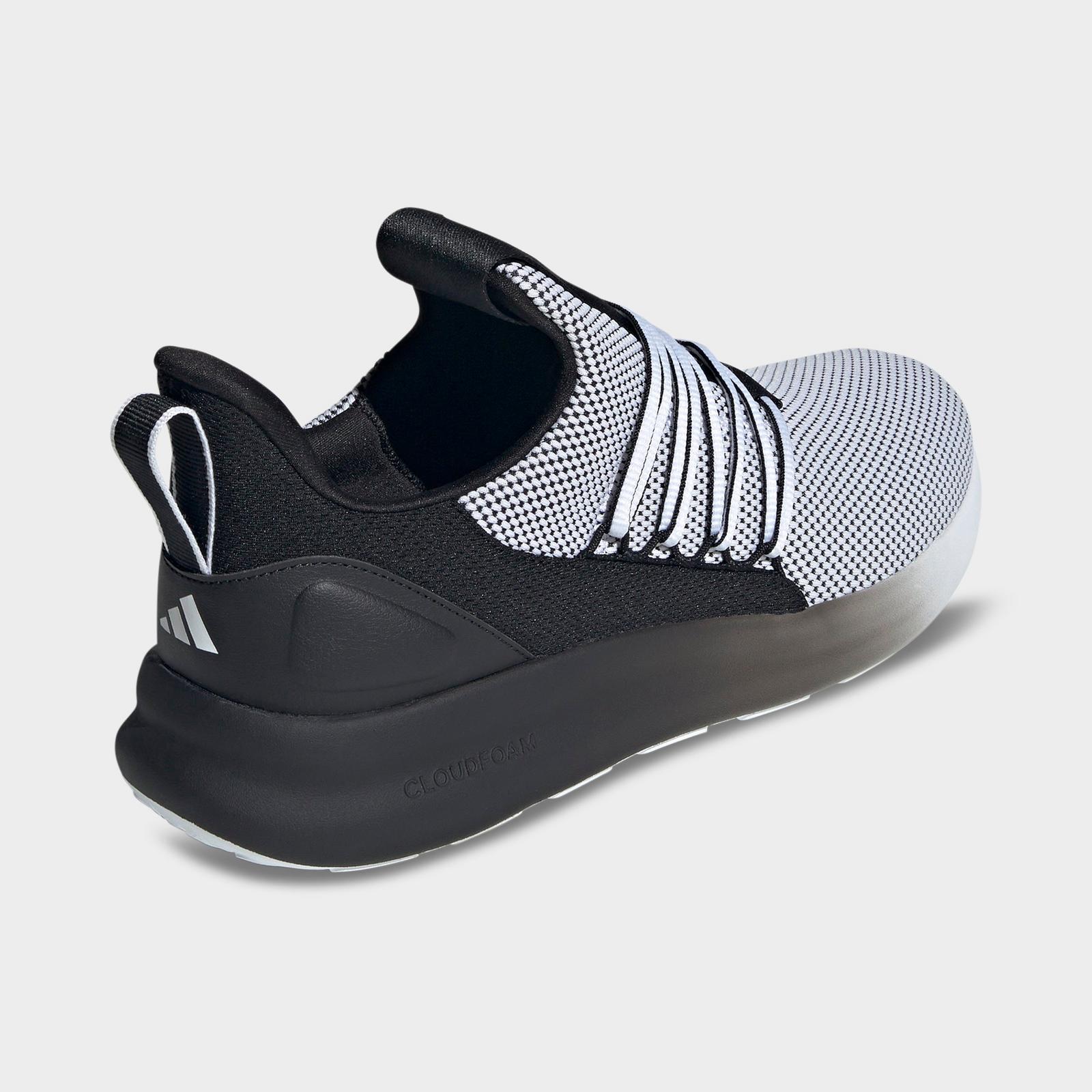 Men's adidas Lite Racer Adapt 7.0 Casual Shoes - White/Black/White - view 4