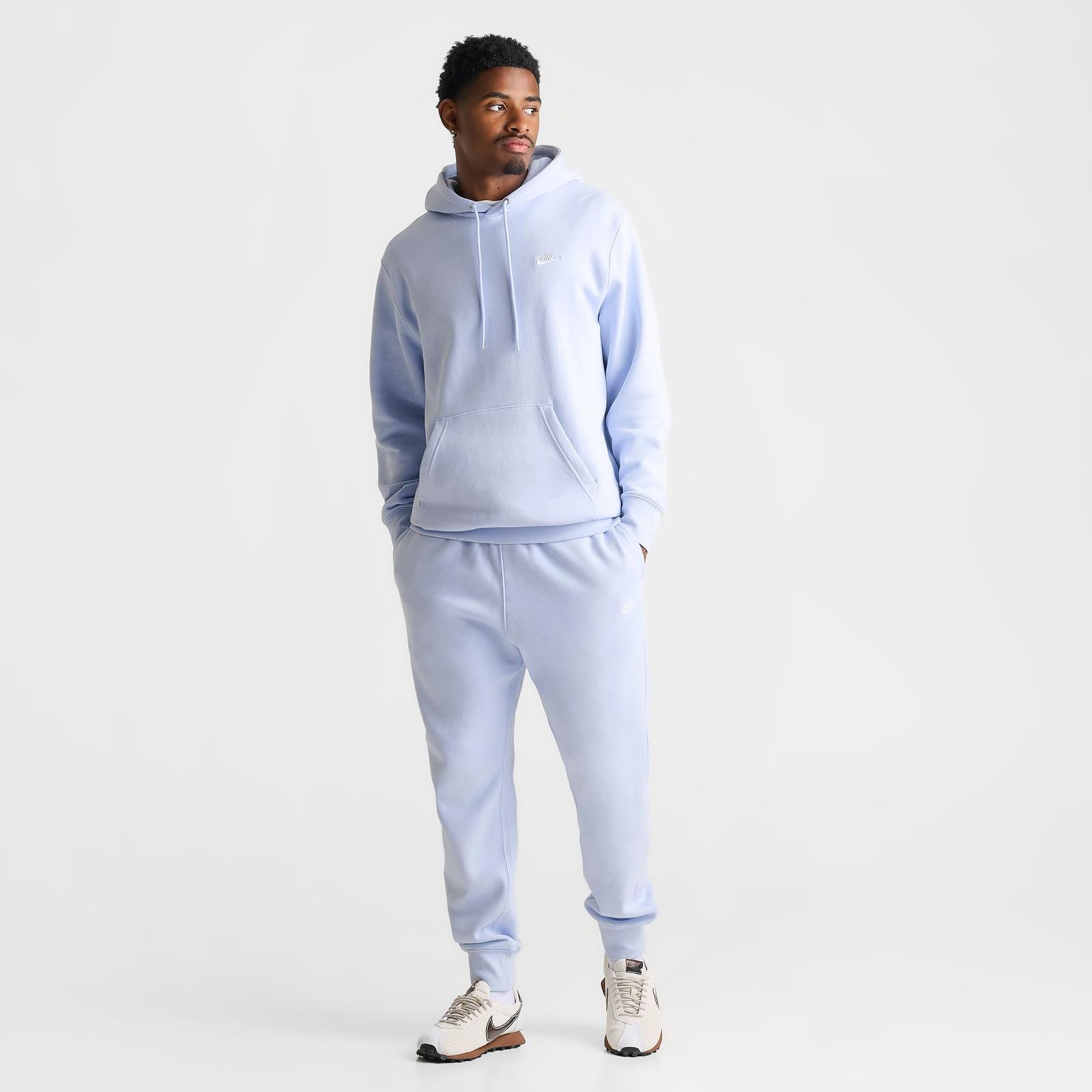 Men's Nike Club Fleece Premium Jogger Pants - Hydrogen Blue/Hydrogen Blue/White
