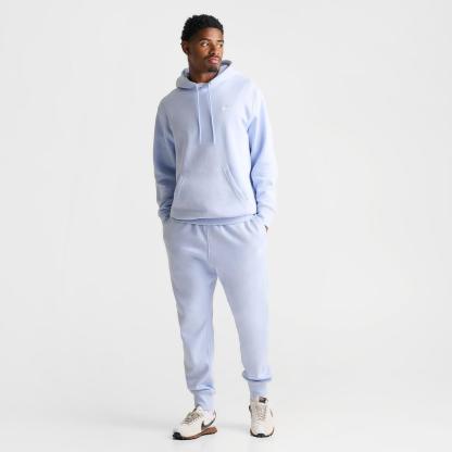 Men's Nike Club Fleece Premium Jogger Pants - Hydrogen Blue/Hydrogen Blue/White