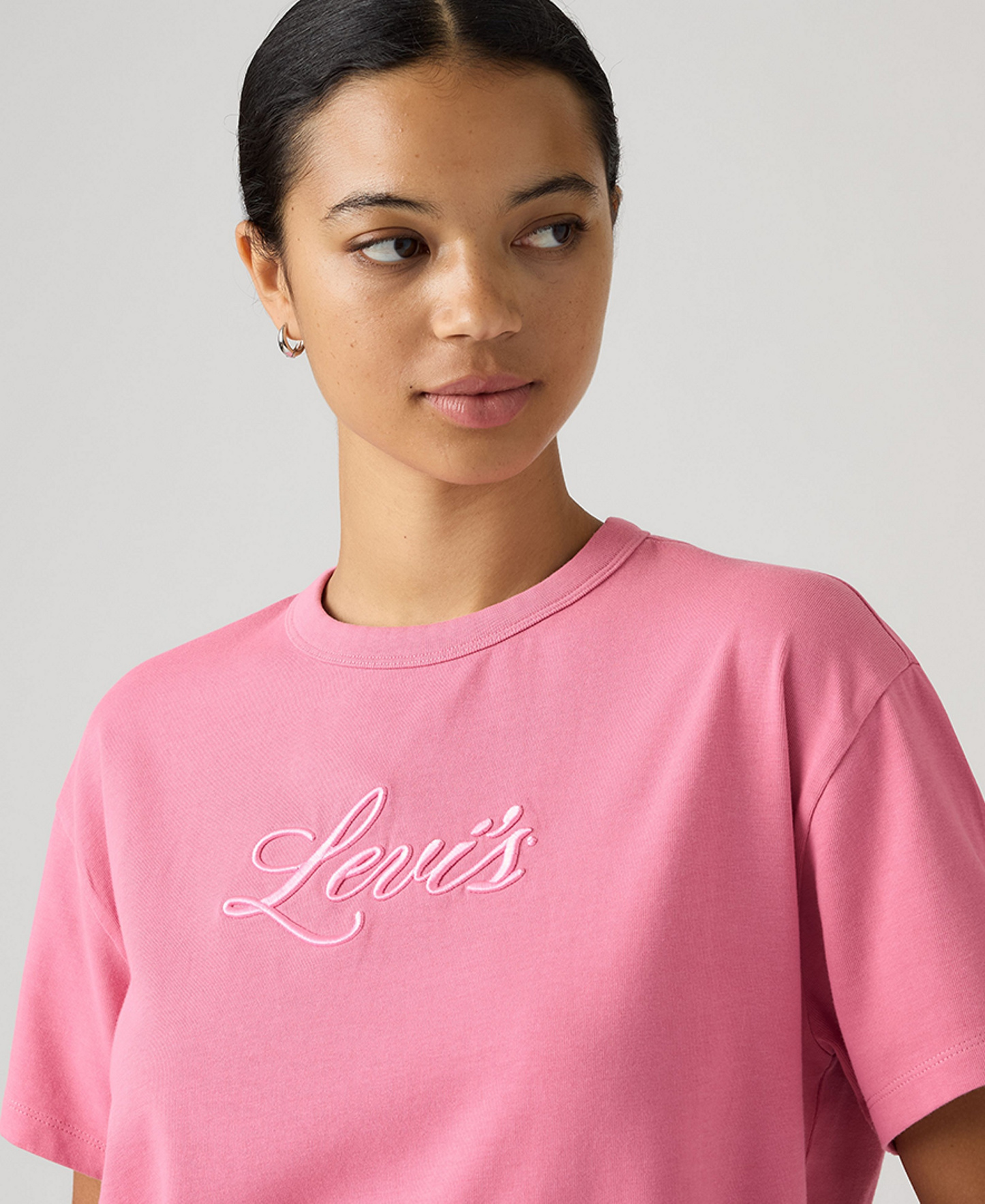 Levi's Women's Vintage Relaxed-Fit T-Shirt - Corded Script Logo Tameless Rose