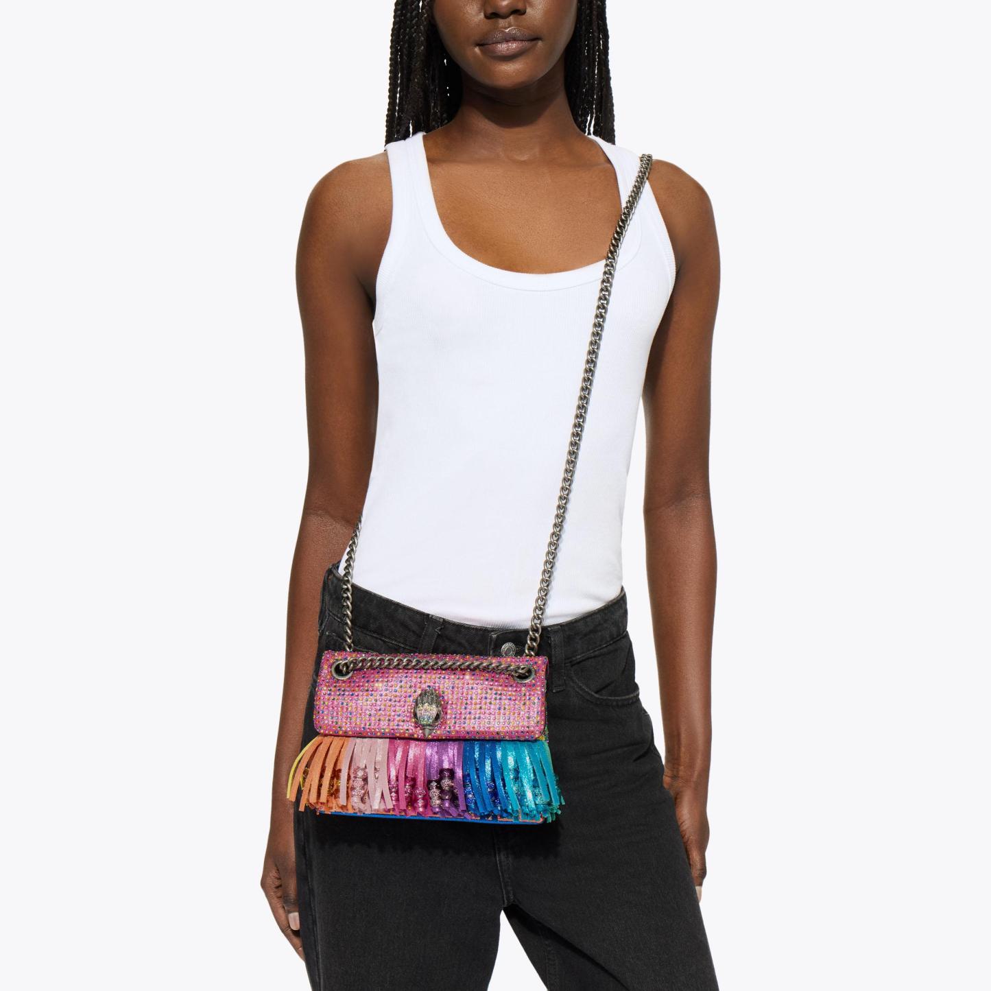 Kurt Geiger London Mini Kensington Fringe Bag - Multi Colored - view 7