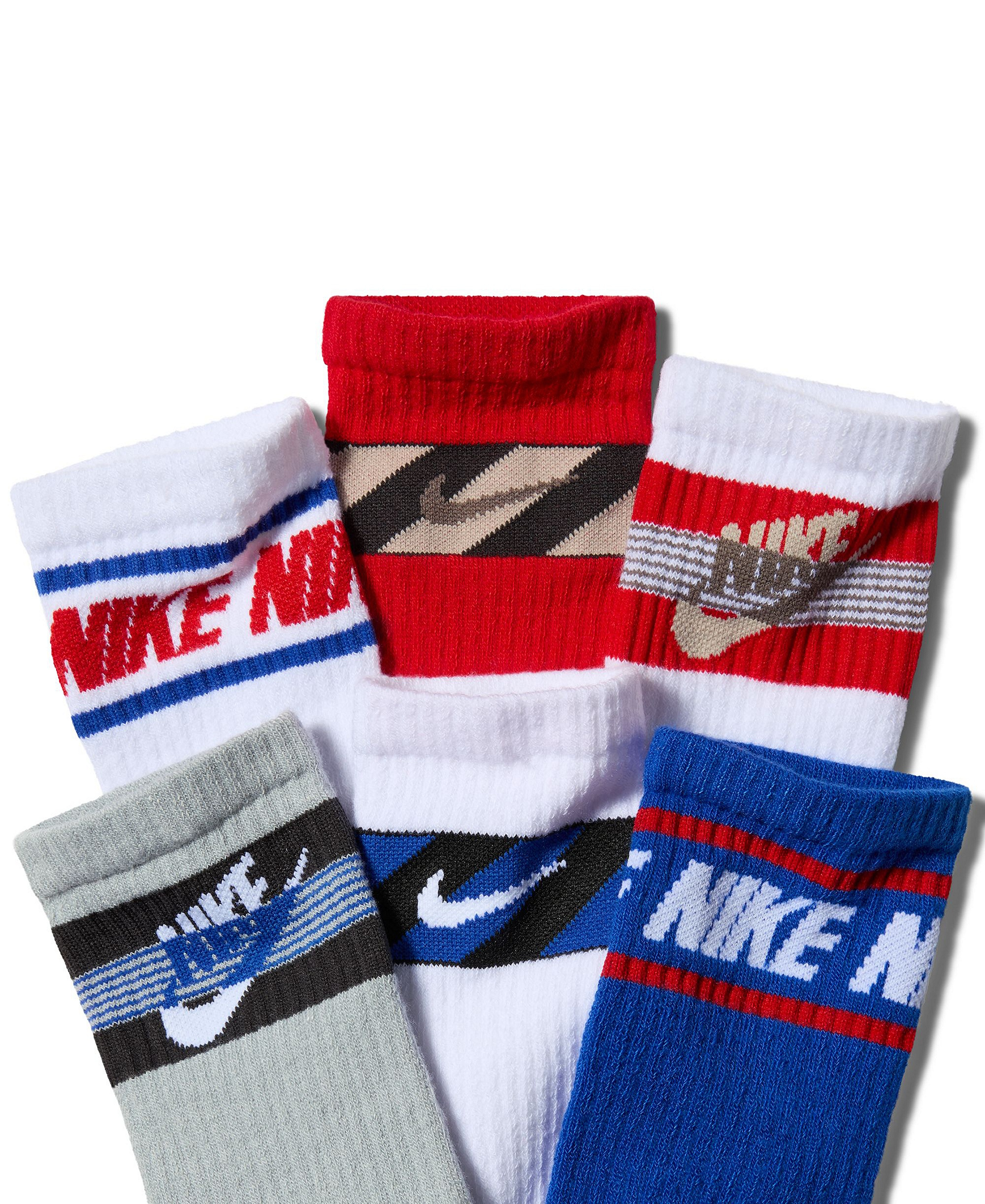 Nike Everyday Kids' Cushioned Crew Socks, 6-Pack - Multi-Color