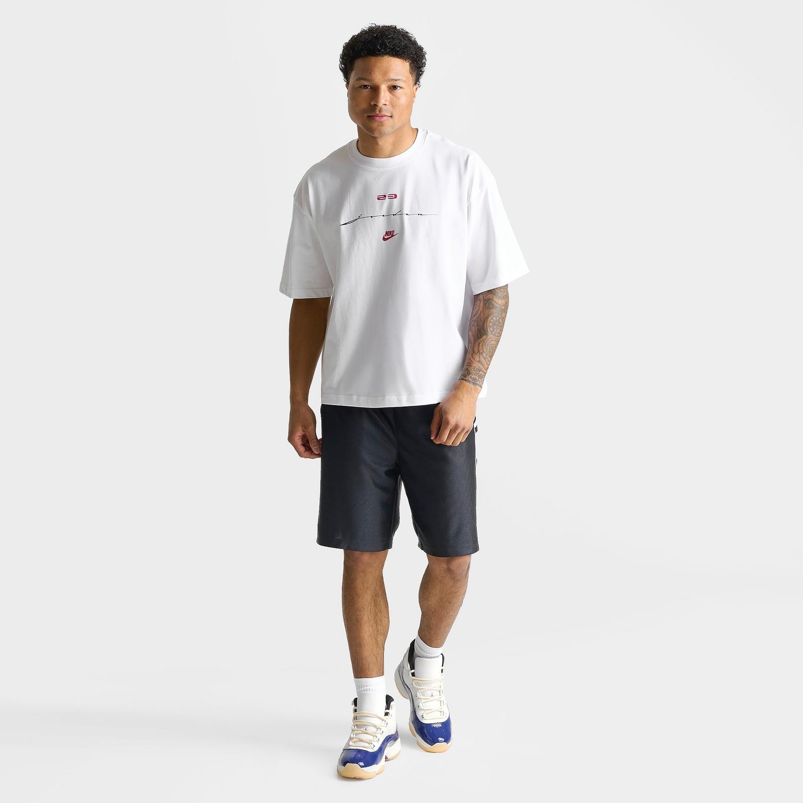 Men's Jordan Flight Script T-Shirt - White/Gym Red - view 2