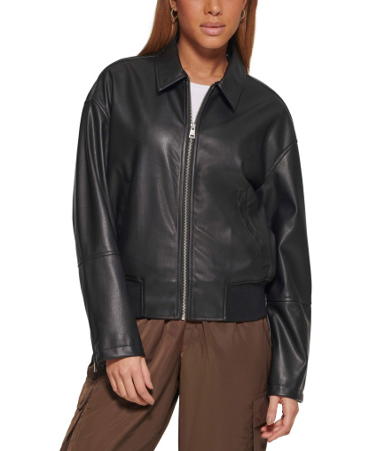 Levi's Women's Faux Leather Lightweight Bomber Jacket