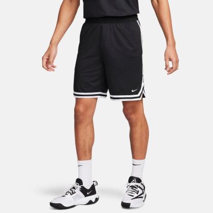 Men's Nike DNA Dri-FIT 8" Basketball Shorts - Black/White/White