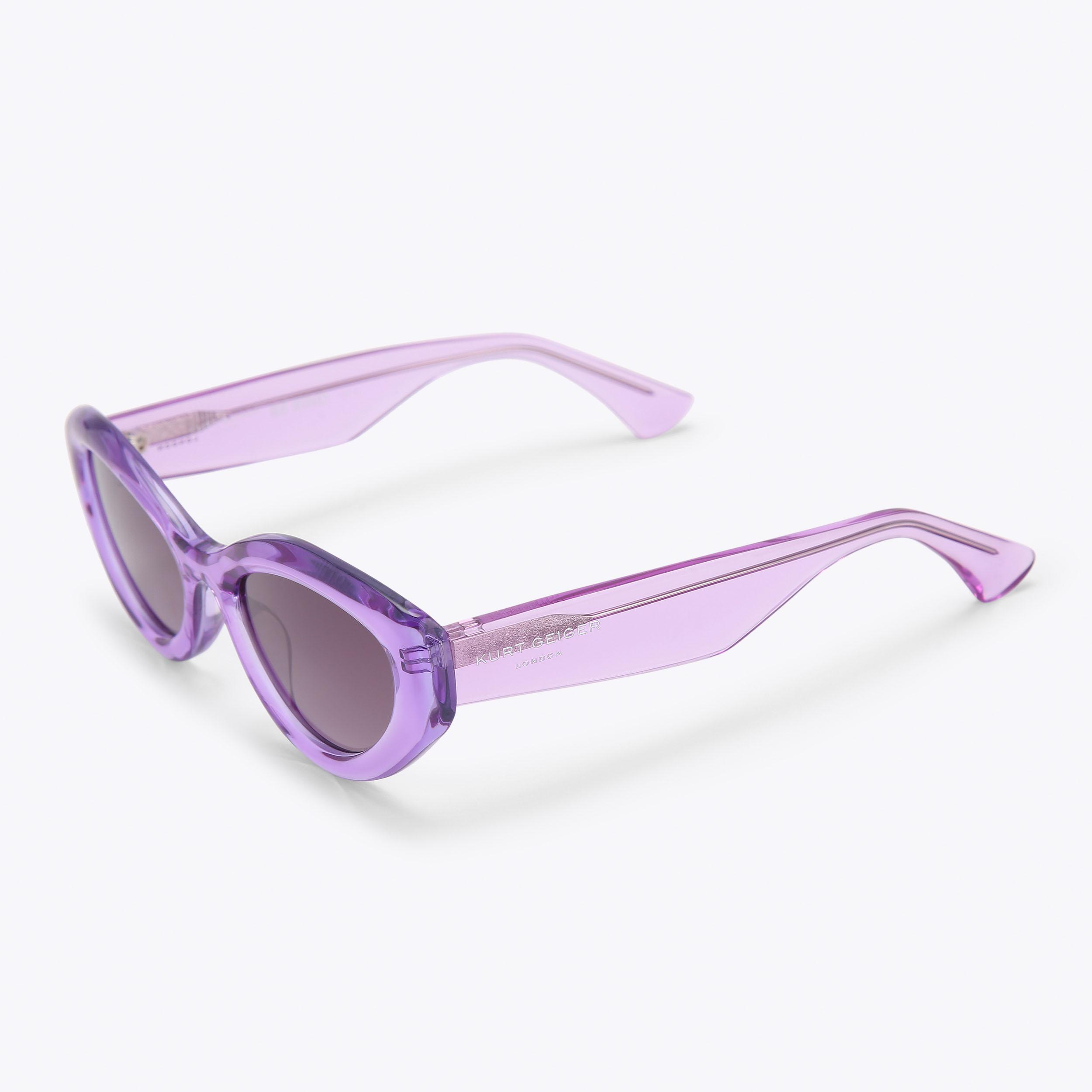 Kurt Geiger London Small Kensington Cat Eye Sunglasses - Purple - view 3