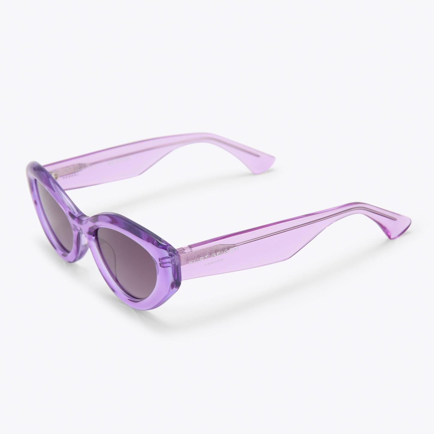 Kurt Geiger London Small Kensington Cat Eye Sunglasses - Purple - view 3
