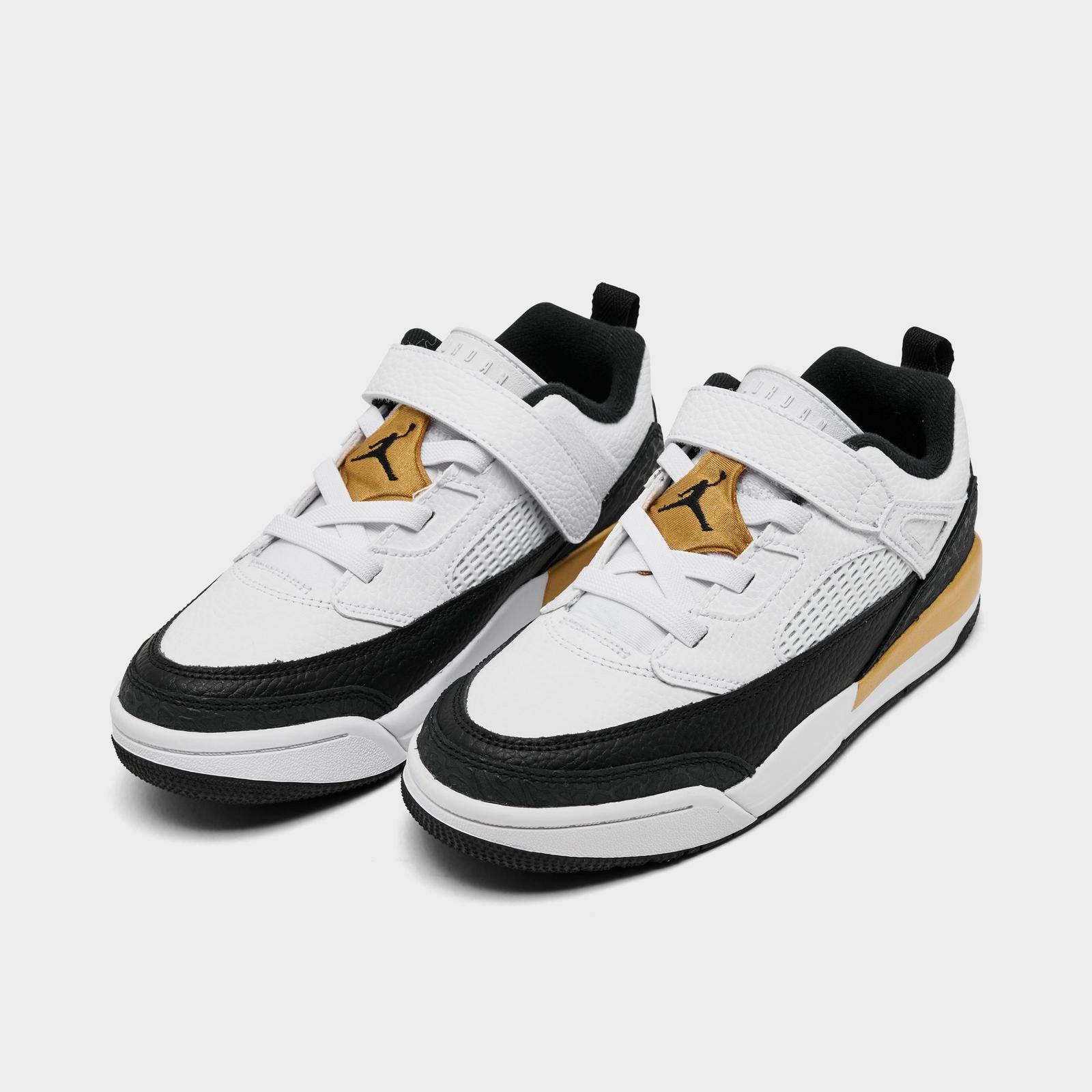 Little Kids' Jordan Spizike Low Casual Shoes - White/Metallic Gold/Black - view 2