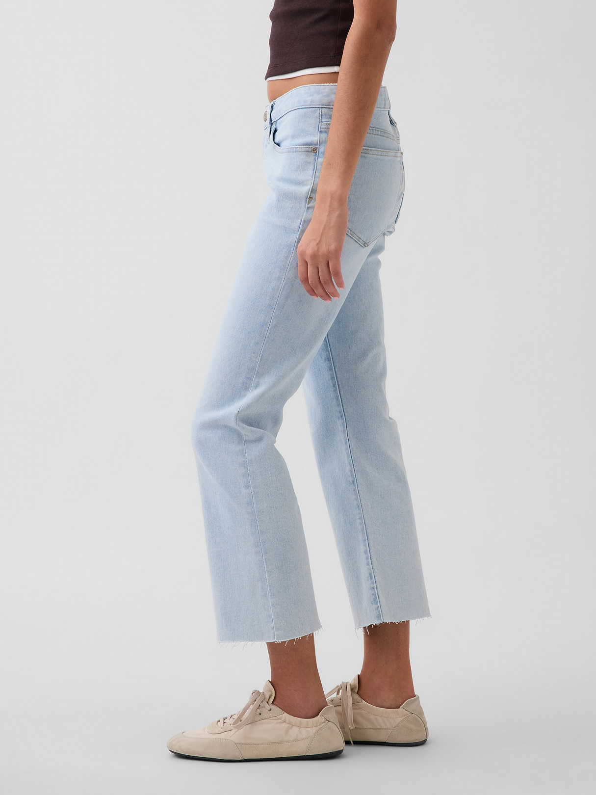 Low Rise Long & Lean Crop Jeans - Light indigo