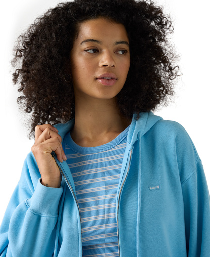 Levi's Women's Graphic Everyday Zip-Up Hoodie - Alaskan Blue