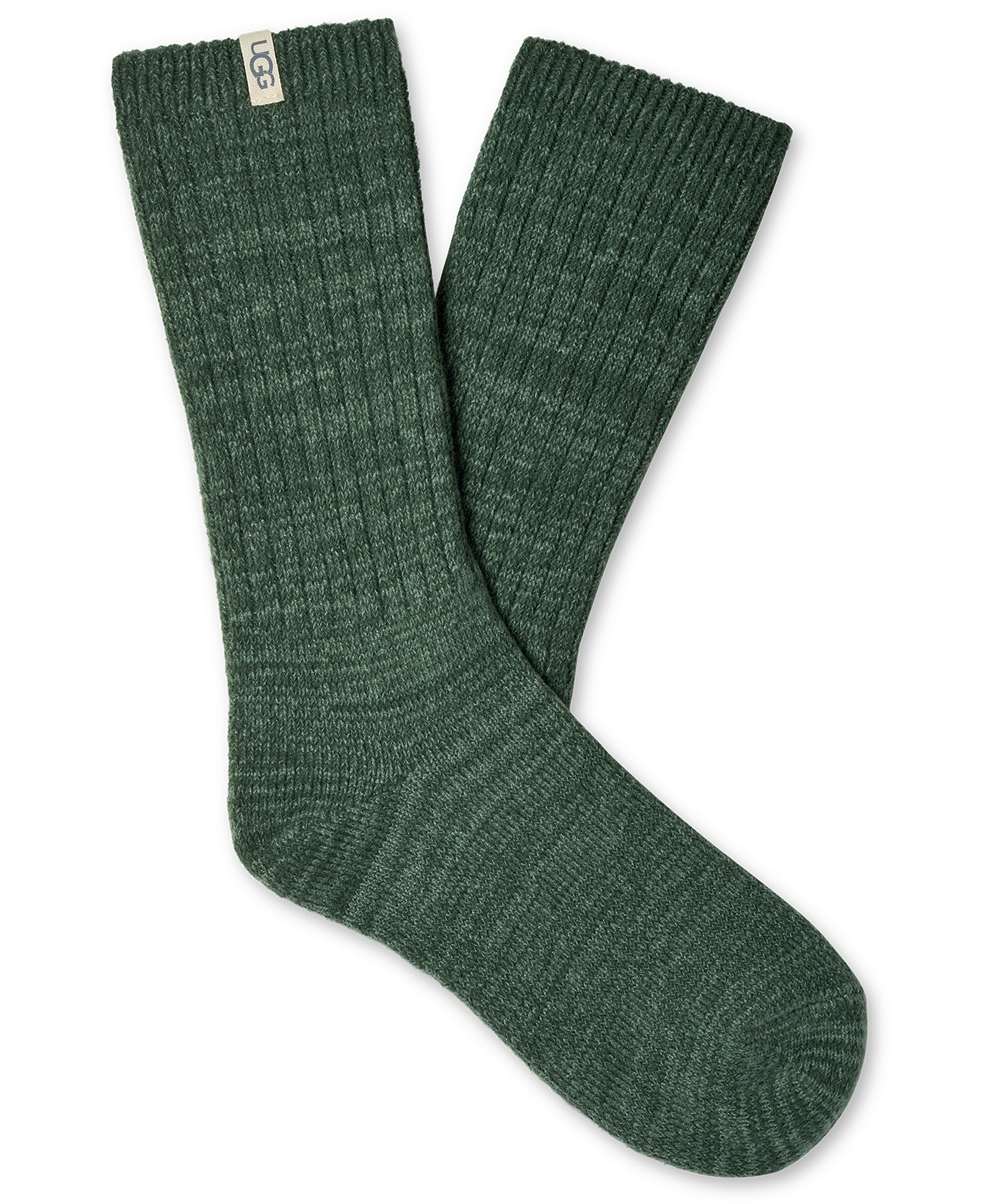 UGG Women's Rib-Knit Slouchy Crew Socks - Green Stone