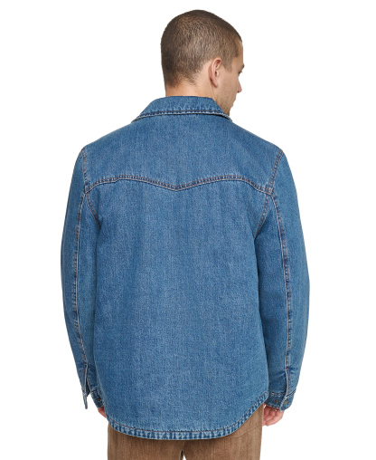 Levi's Men's Denim Filled Shacket - Medium Wash Denim