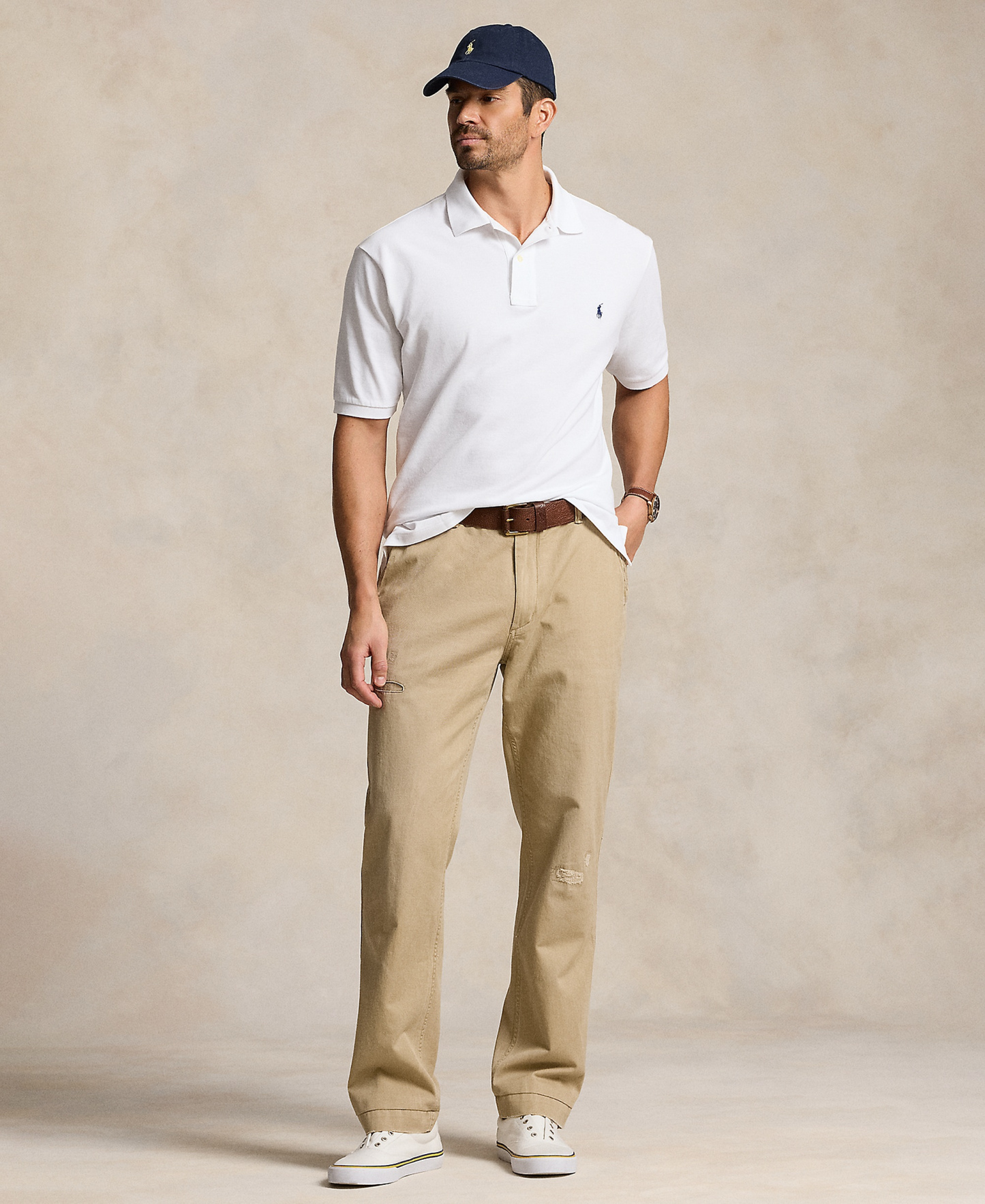 Polo Ralph Lauren Men's Big & Tall Cotton Short-Sleeve Polo Shirt - White
