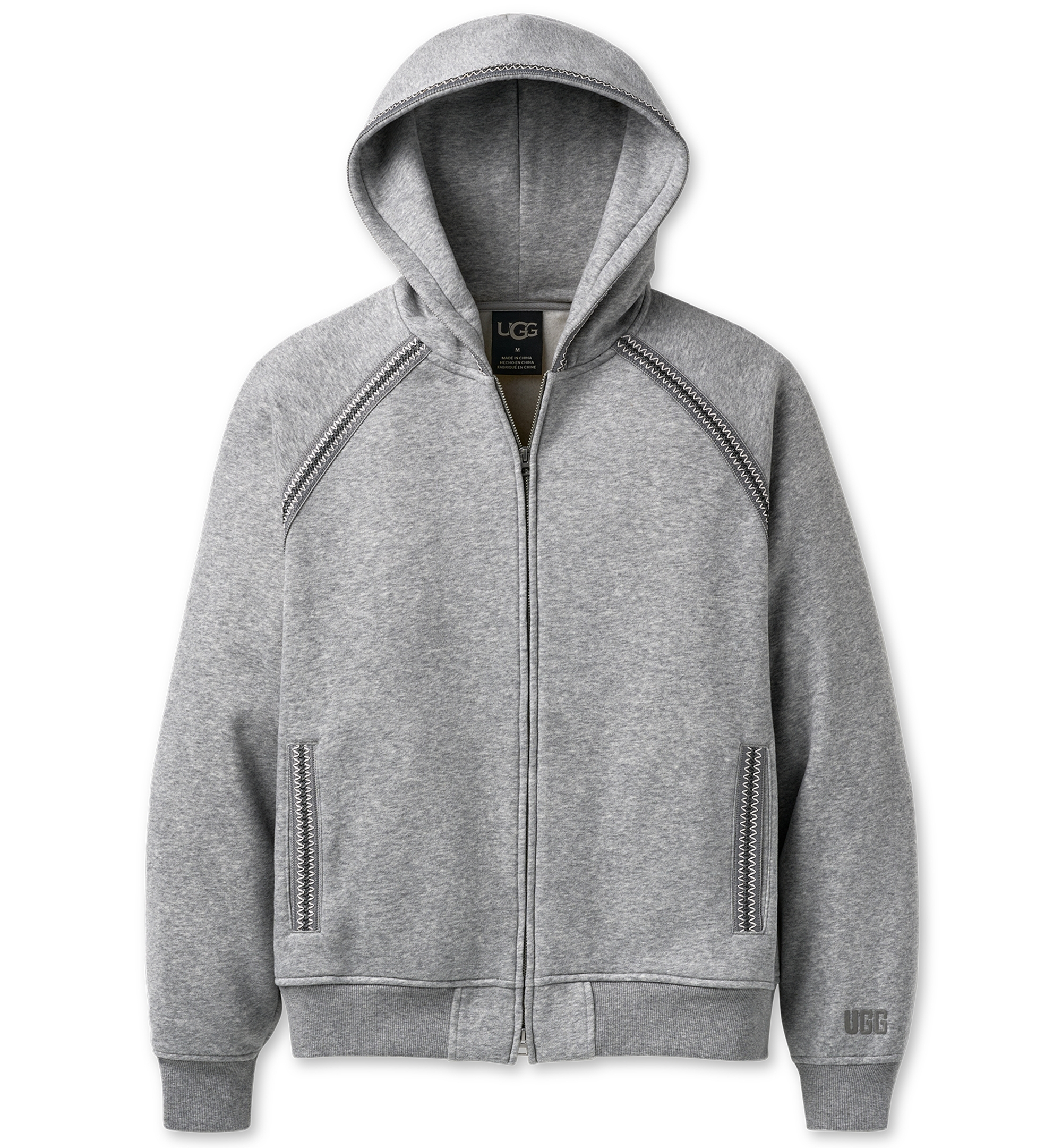 UGG® Men's Tasman Full-Zip Hooded Jacket - Gray Heather