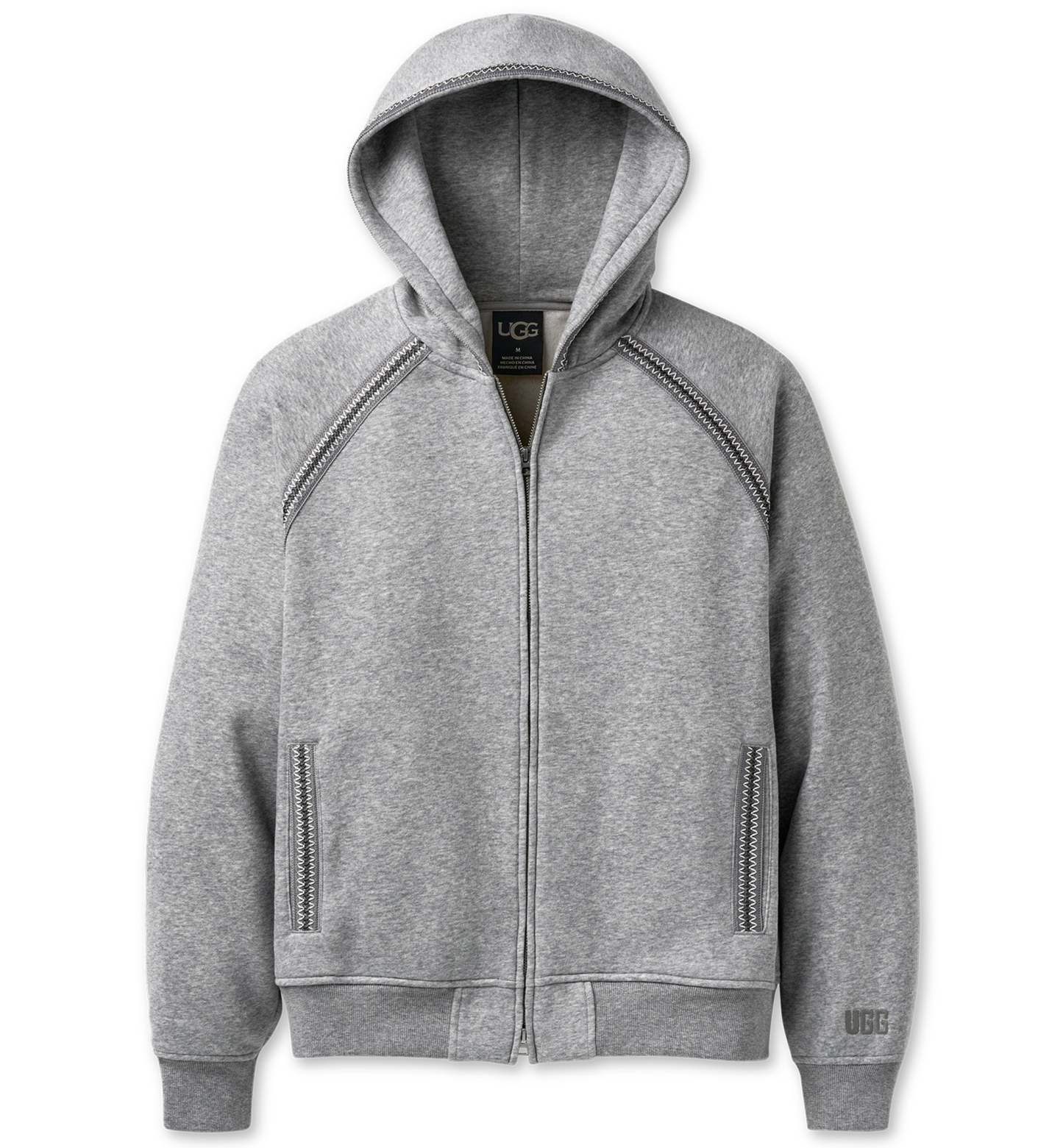 UGG® Men's Tasman Full-Zip Hooded Jacket - Gray Heather