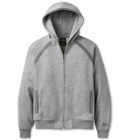 UGG® Men's Tasman Full-Zip Hooded Jacket - Gray Heather