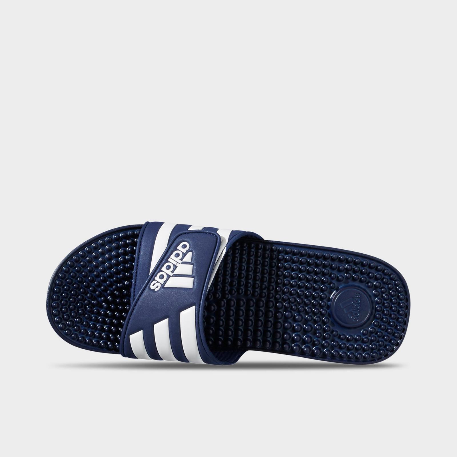 Men's adidas Adissage Slide Sandals - Dark Blue/White/Dark Blue - view 5
