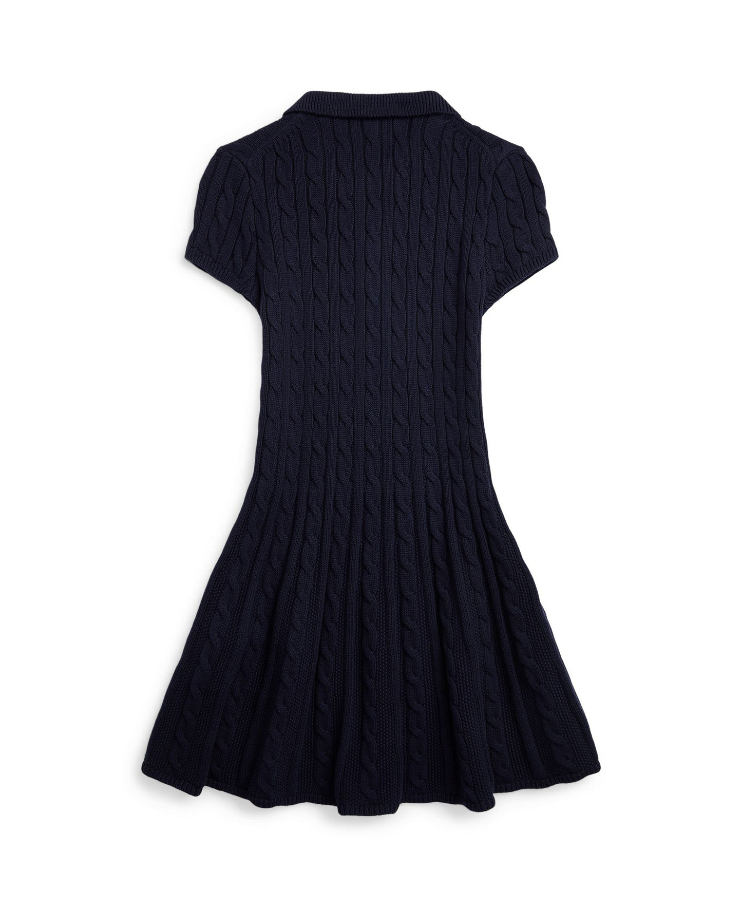 Polo Ralph Lauren Girls' 7-16 Cable-Knit Polo Sweater Dress - Navy