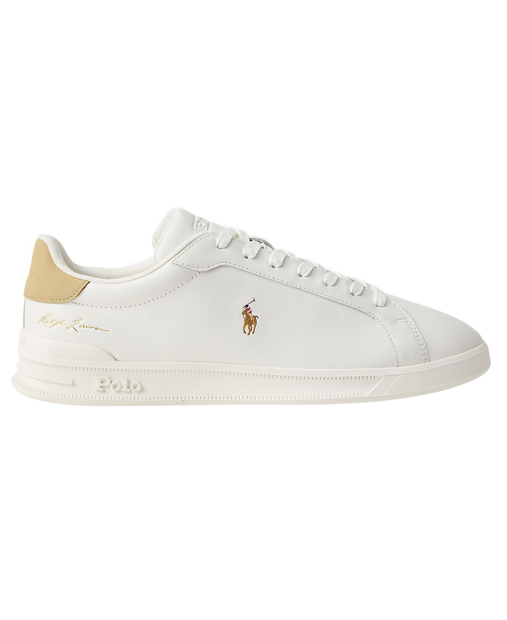 Polo Ralph Lauren Men's Heritage Court II Embroidered Lace-Up Shoes - White