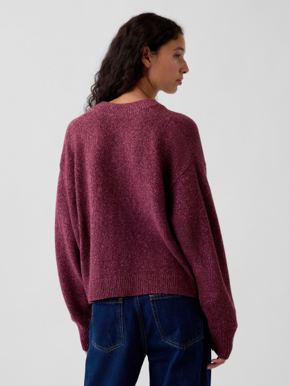 CashSoft Oversized Chunky Cardigan - Raspberry ice purple