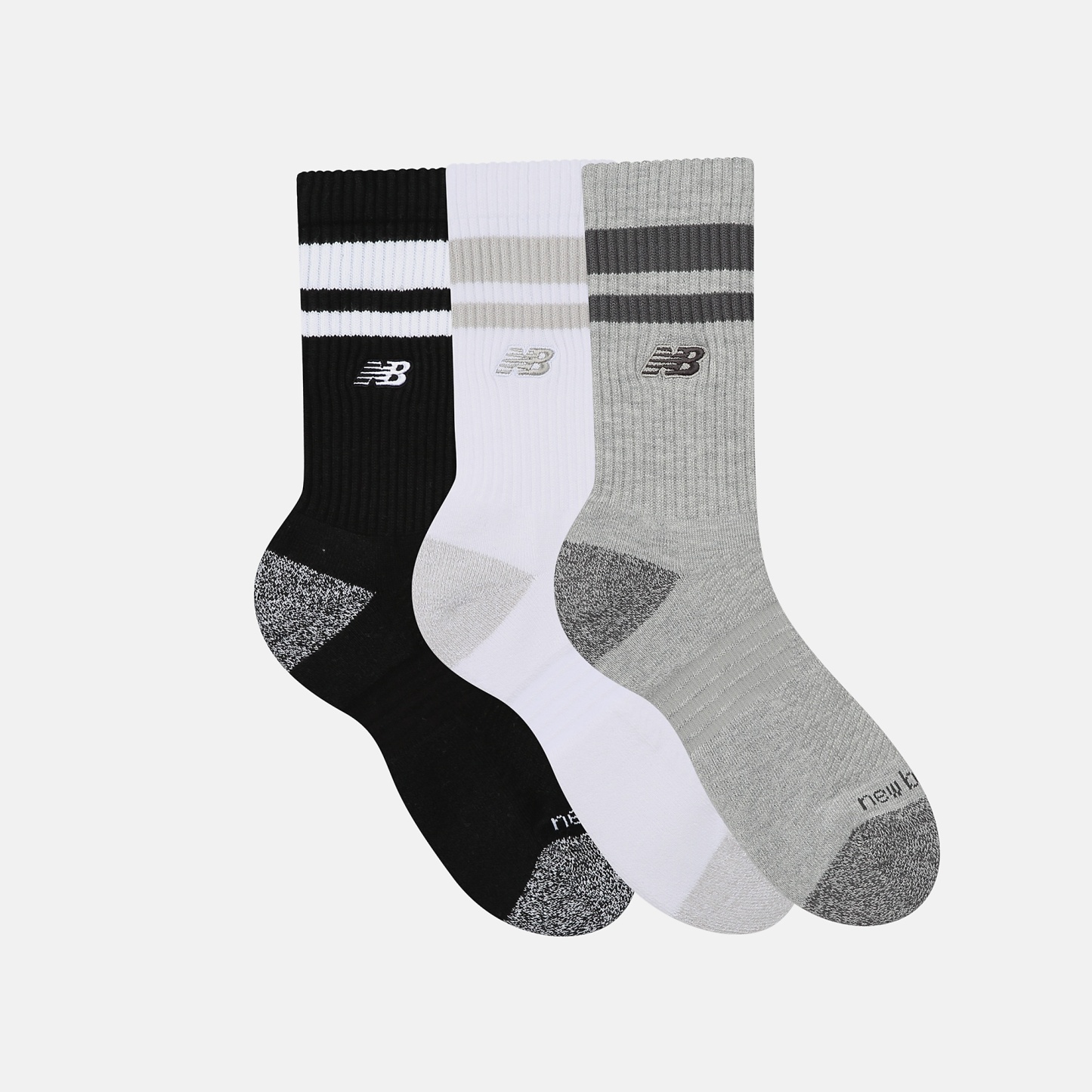 New Balance Active Premium Stripe Crew Socks 3 Pack, LAS35210AS
