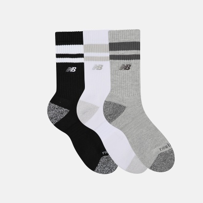 New Balance Active Premium Stripe Crew Socks 3 Pack, LAS35210AS